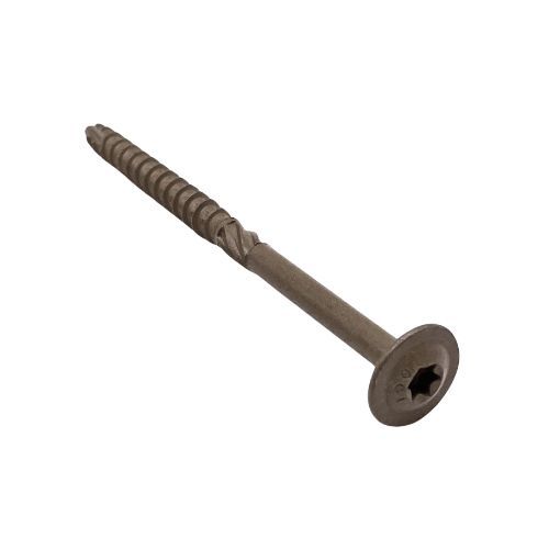 6.7mm x 100mm - Performance T30 Torx Wafer Head Structural Screws - Natural Brown - Pack Of 50