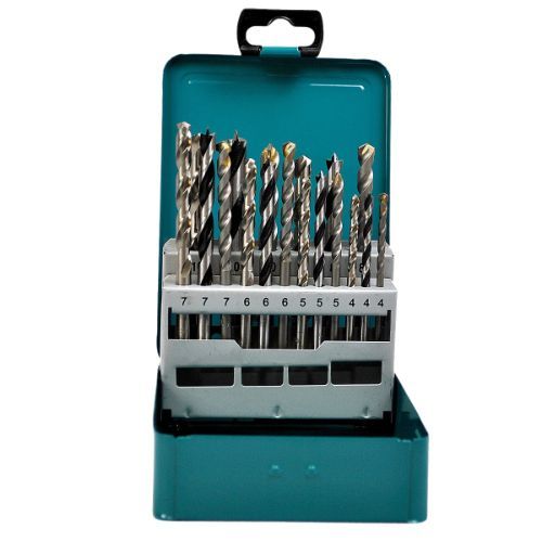 4mm to 10mm - Makita D47173 Mixed Drill Bit Set - 18 Piece