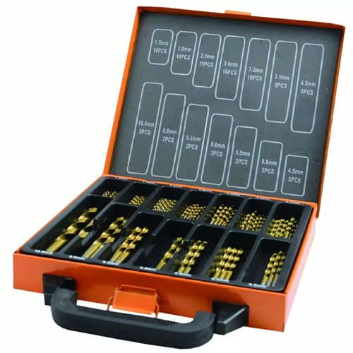 99pcs HSS Titanium Coated Drill Bit Set - 1.5mm To 10mm In 14 Sizes